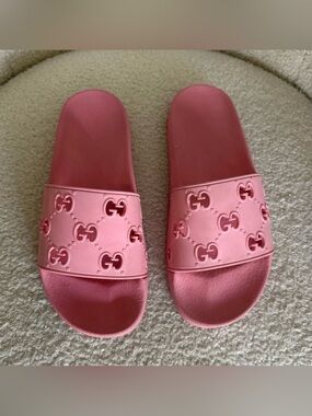 Gucci Pink Slide Sandals